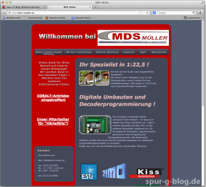 Die neue Webseite von MDS-Müller ist online - Quelle: Spur-G-Blog [b]