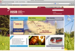 Die neue Webseite der HSB - Quelle: Bildschirmfoto Spur-G-Blog [b]