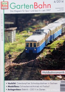 Die neue Ausgabe des Magazins GartenBahn ist im DIrektvertrieb oder über den Gartenbahn-Fachhandel erhältlich - Quelle: Spur-G-Blog [b]