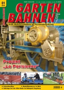 Die Ausgabe 1/2016 des Magazins "GARTENBAHNEN" ist jetzt am Kiosk oder über den Verlag erhältlich - Quelle: Neckar Verlag [b]