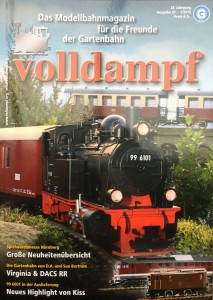 Pünktlich zum Jahresende erscheint die Ausgabe 1/2016 des Magazins "volldampf" - Quelle: Spur-G-Blog [b]