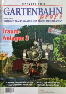 Zum Preis von 17 Euro ist das Spezial "Traum-Anlagen 3" des Gartenbahn profi jetzt im Zeitschriftenhandel - Quelle: Spur-G-Blog